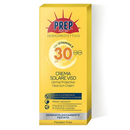 Crema Solare Viso Dermoprotettiva con Vitamina E - SPF